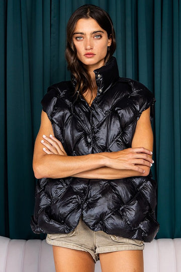 Miracle Puffer Vest- Black