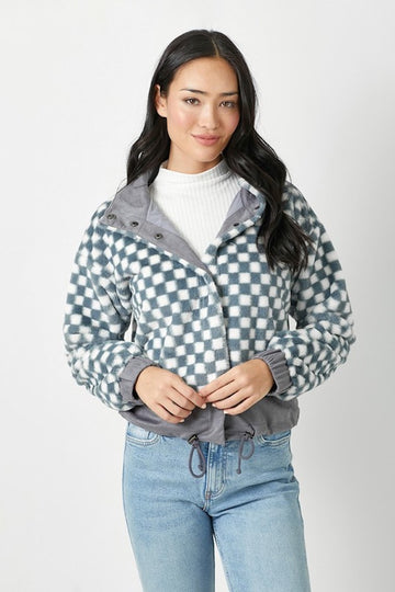 Katie Fur Jacket- Blue