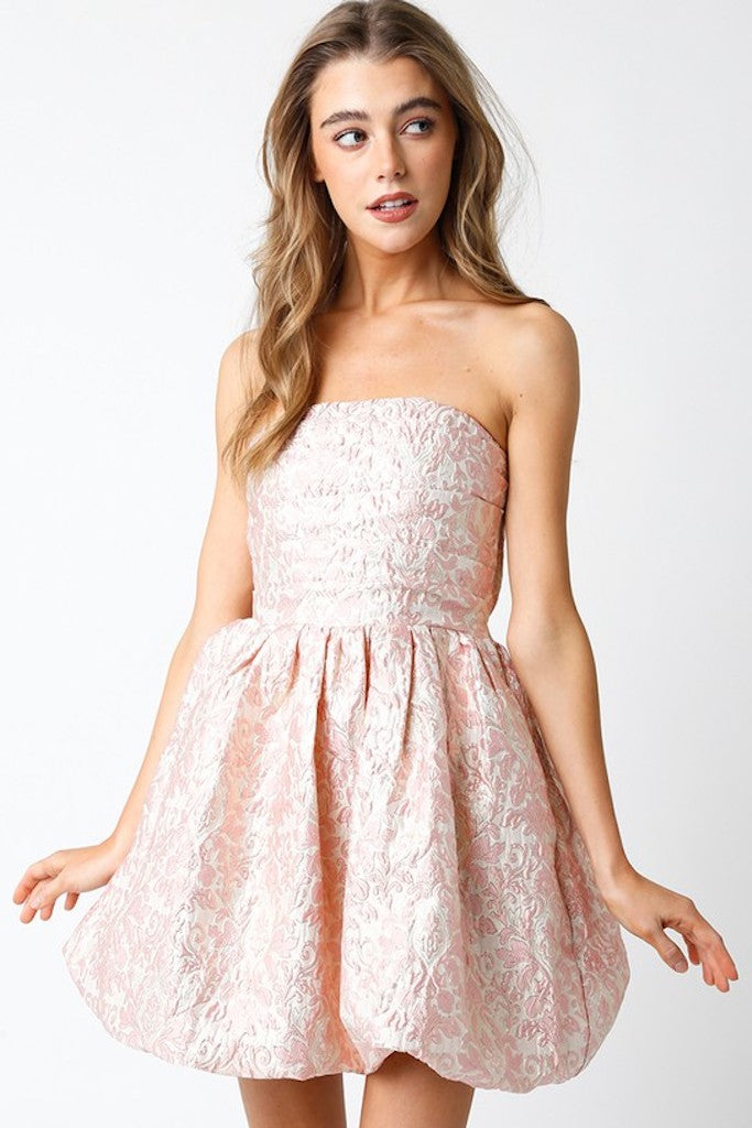 Leslie Mini Dress - Rose Gold