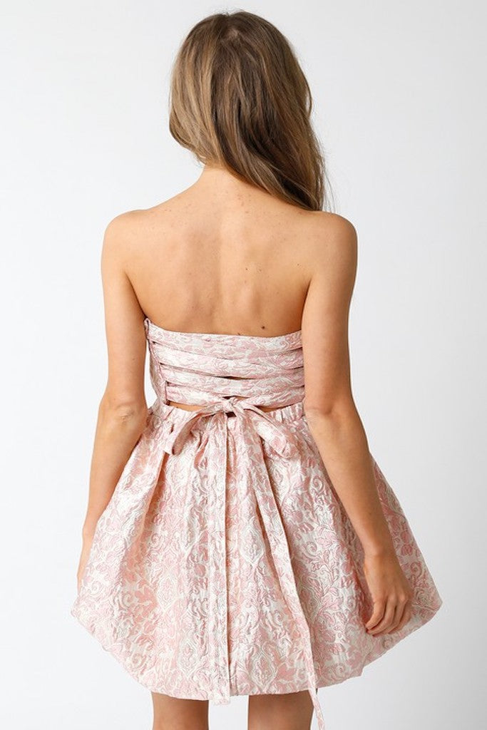 Leslie Mini Dress - Rose Gold