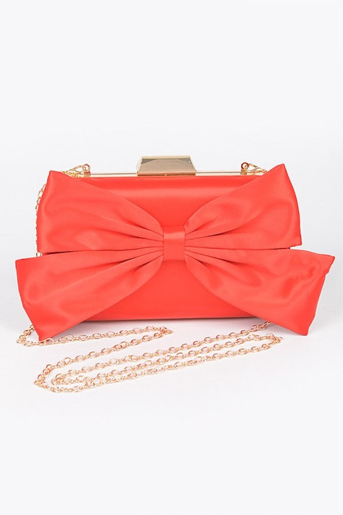 Clementine Bow Purse- Red