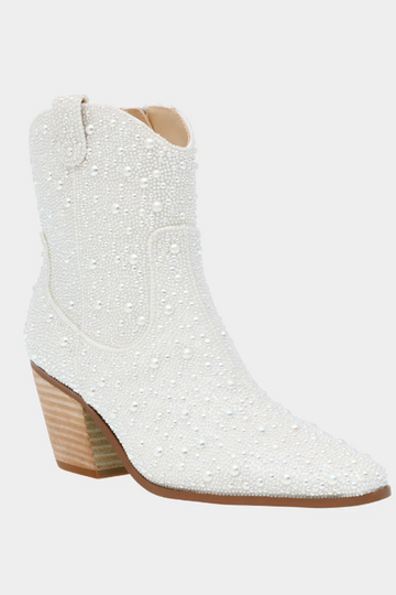 Betsy Johnson Diva Booties- Pearl