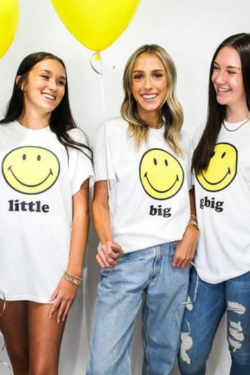 All Smiles Fam Little Graphic Tee - White