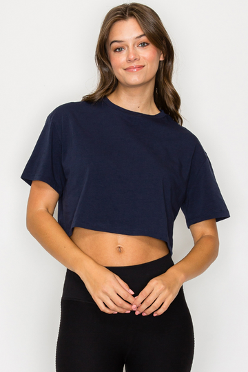Roxie Crop Top - Navy