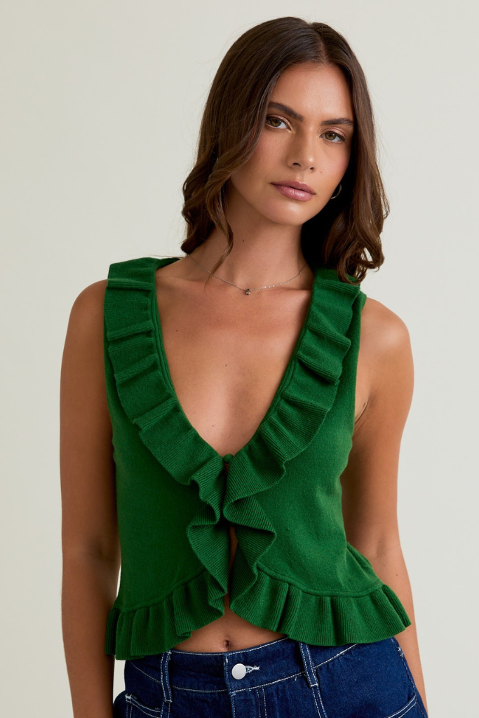 Slow Days Sweater Top - Green