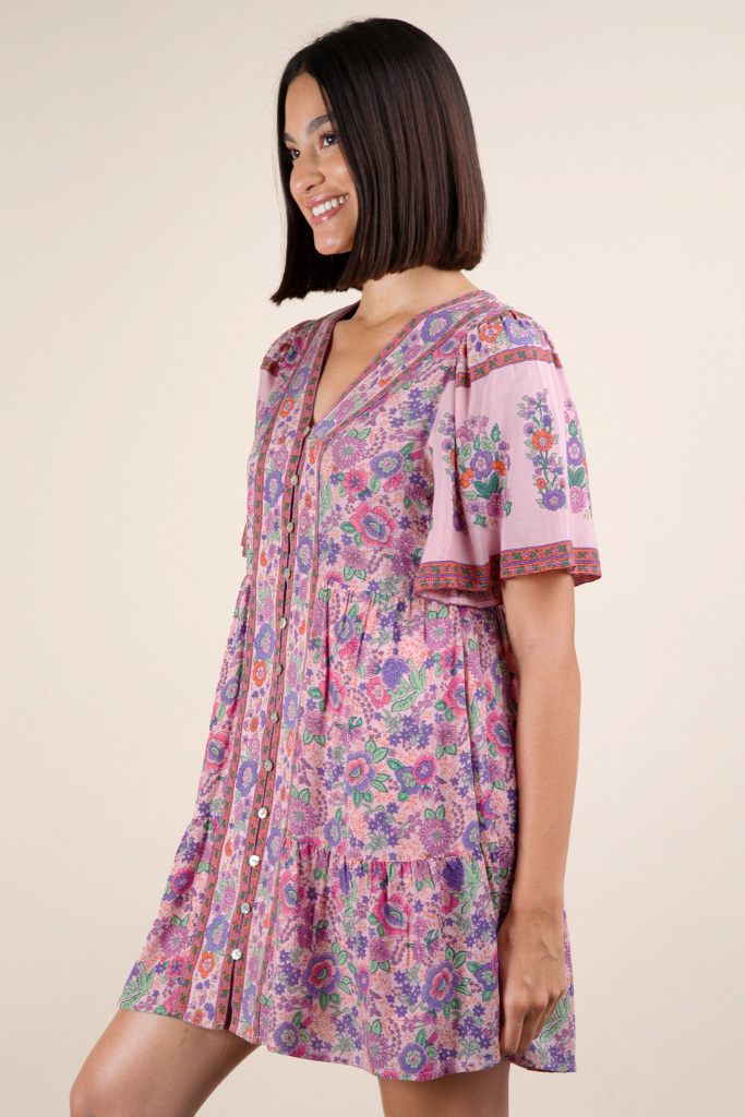 Tegan Floral Dress - Lilac