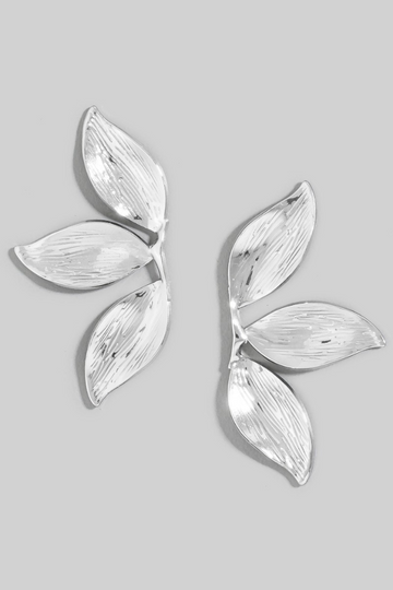 Three Leaf Earring - Silver