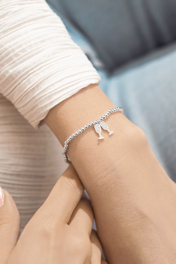 A Little 'Birthday Cheers' Bracelet- Silver