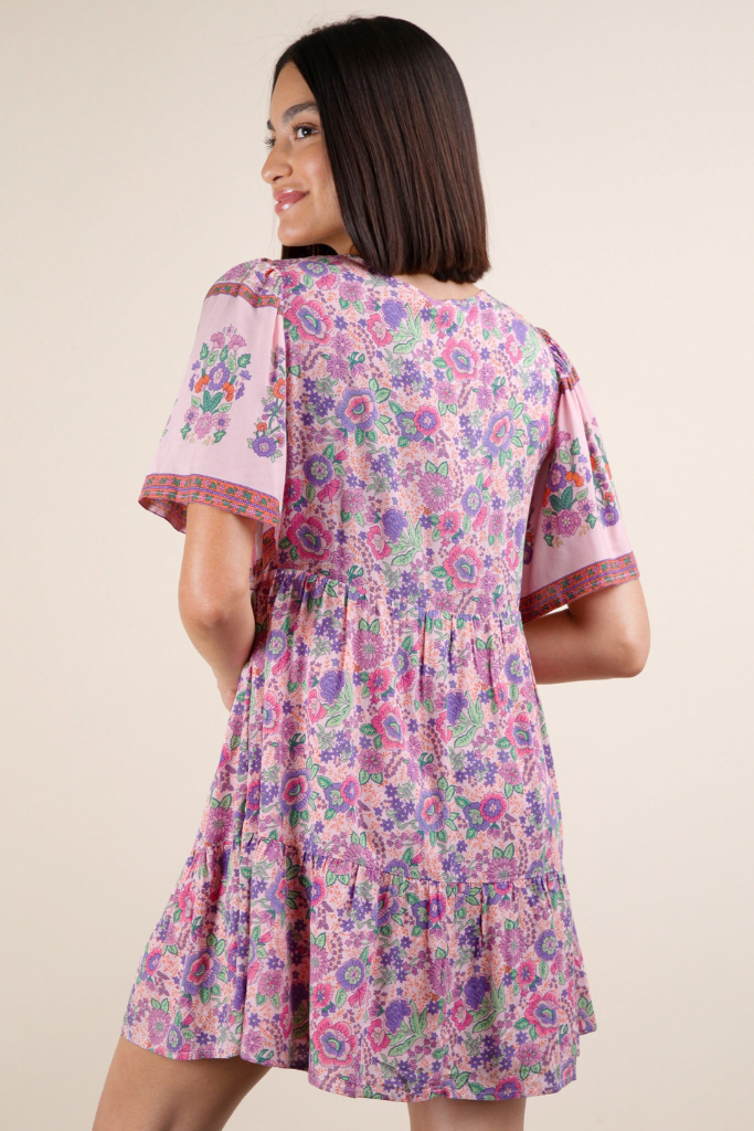 Tegan Floral Dress - Lilac