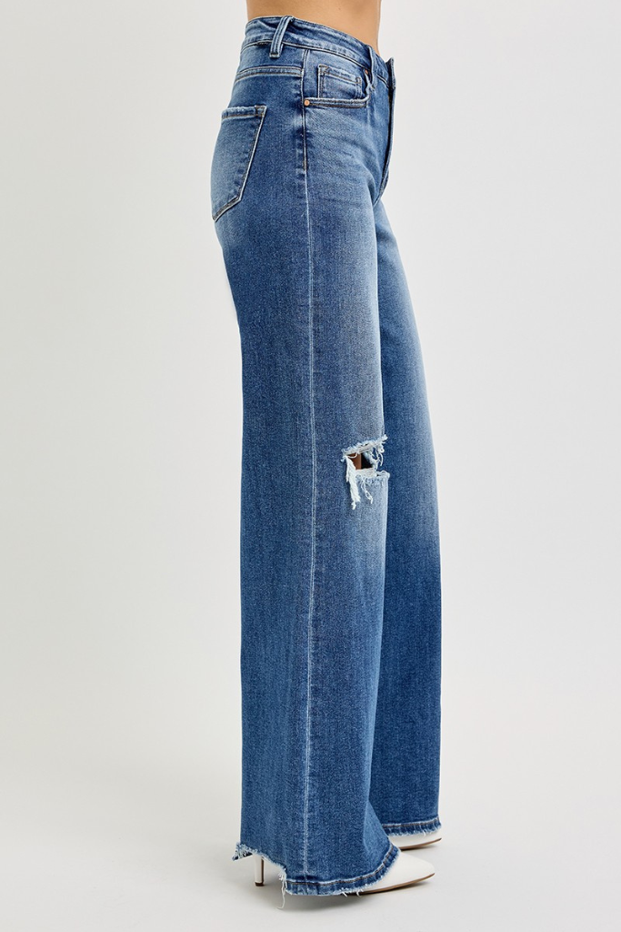 Alivia Wide Leg Jeans - Dark Wash
