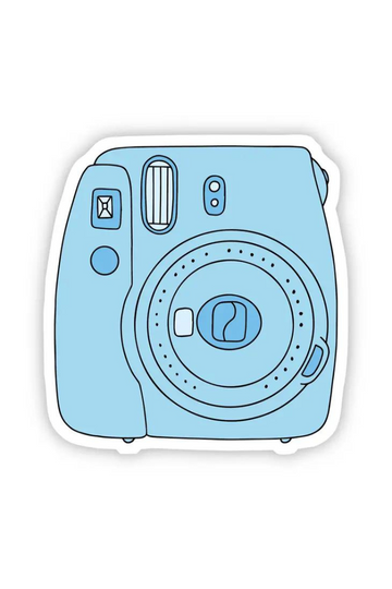 Blue Polaroid Instant Camera Aesthetic Sticker