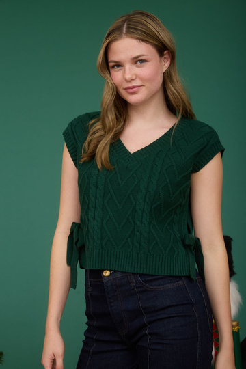 Move Forward Sweater Vest - Evergreen