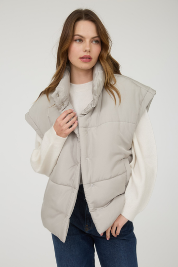Caden Puffer Vest - Cement