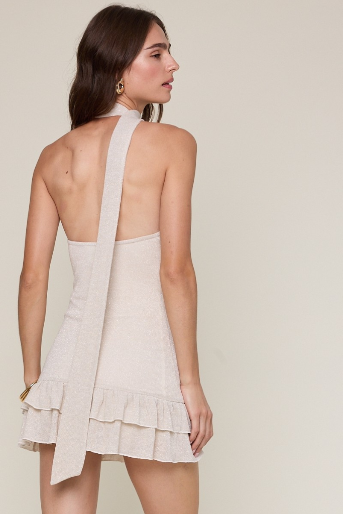 Emorie One Shoulder Dress - Champagne