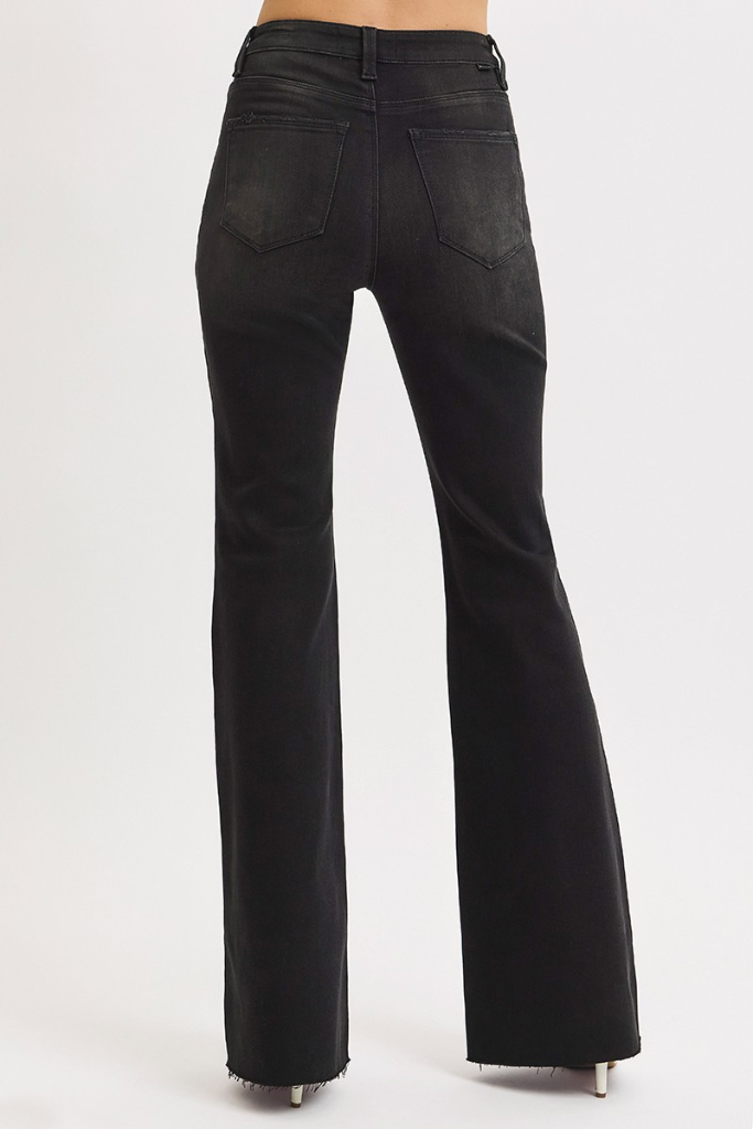 Acting Out Flare Jeans - Black