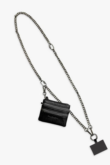 Clip & Go Chain w/Zippered Pouch- Black