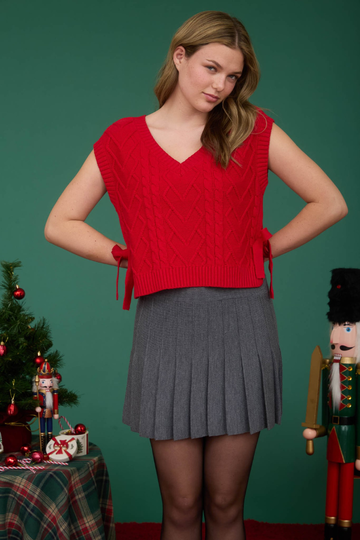 Move Forward Sweater Vest - Red
