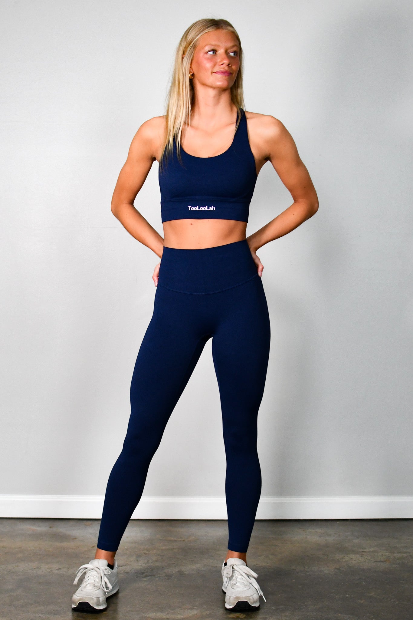 TooLooLah Pure Move Cross Back Bra - Navy