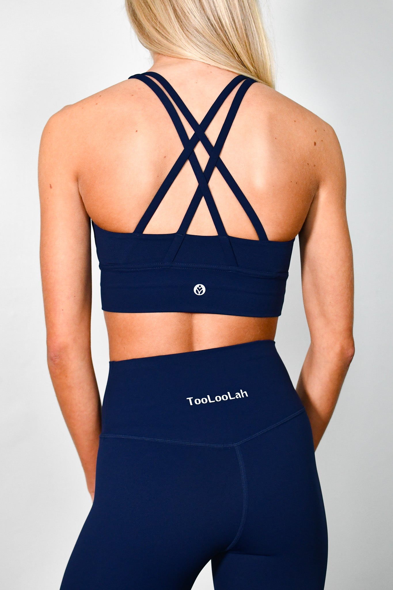 TooLooLah Pure Move Cross Back Bra - Navy