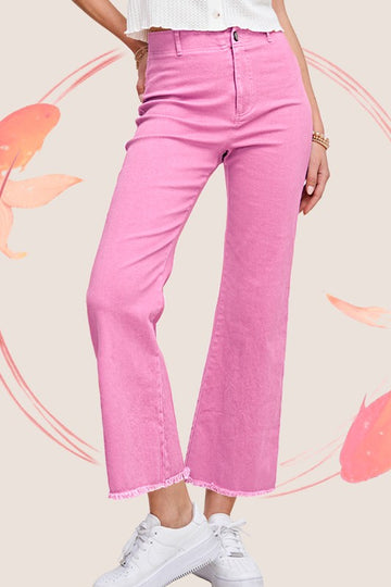 Don't Belong Wide Leg Pants - Pink