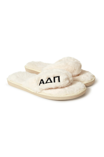 Sorority Faux Fur Slippers - ADPI