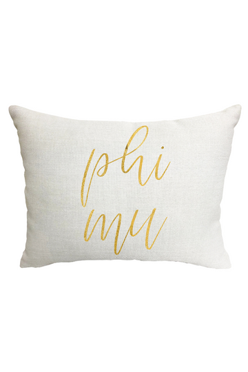 Sorority Throw Pillow - Phi Mu