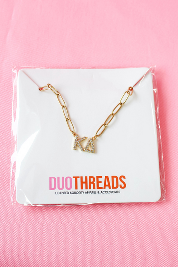 Rhinestone Sorority Necklace - Kappa Delta