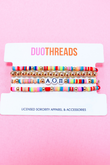 Sorority Miley Bracelet Stack - AOII