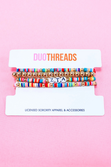 Sorority Miley Bracelet Stack - Zeta