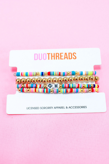 Sorority Miley Bracelet Stack - Phi Mu