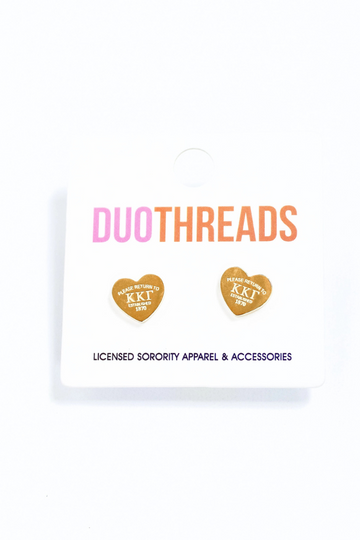 Sorority Heart Earrings - KKG