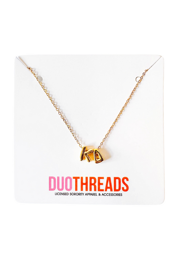 Sorority Bubble Letter Necklace - Kappa Delta