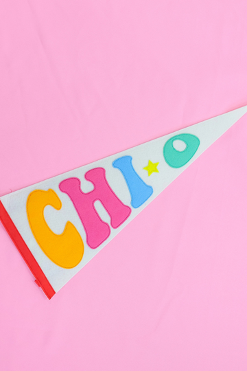 Rainbow Pennant Flag - Chi O