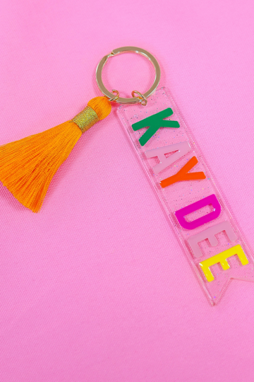 Sorority Tassel Keychain - Kappa Delta