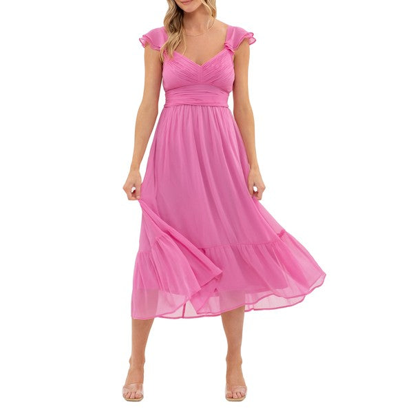 Jessa Midi Dress - Pink