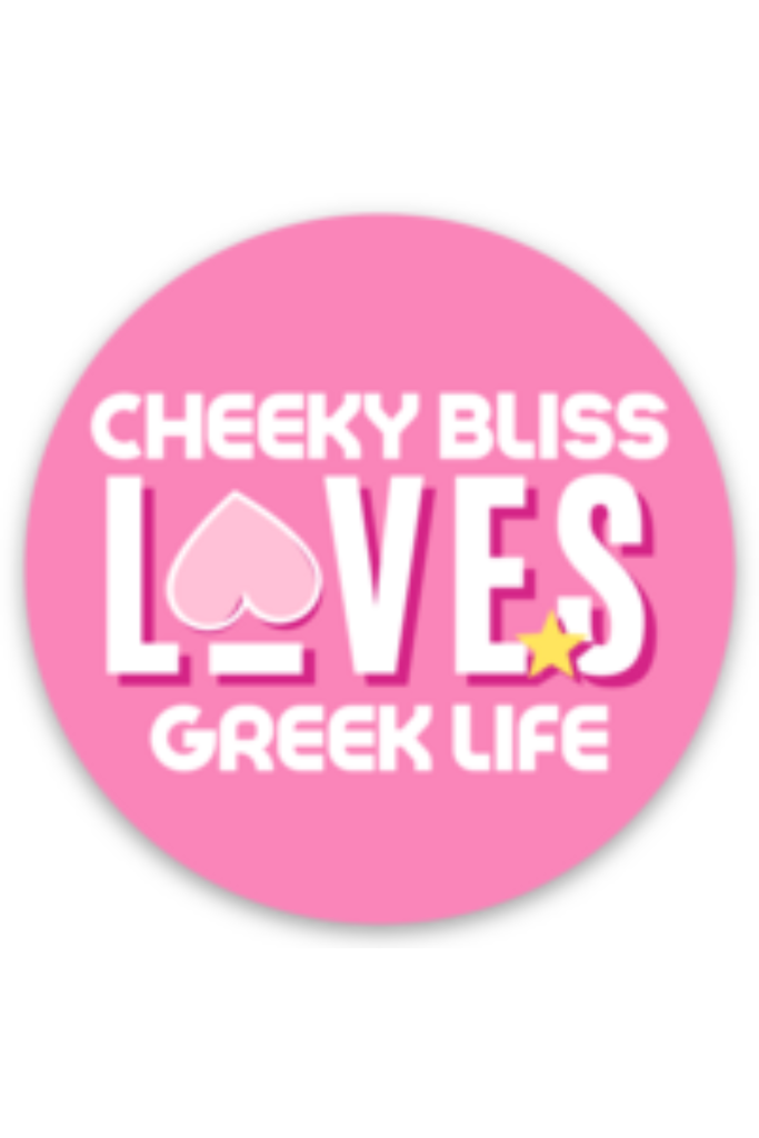 Cheeky Bliss Loves Greek Life Sticker
