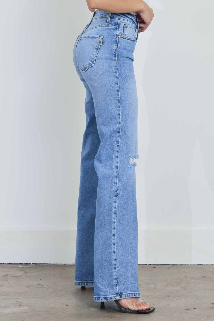 Take Lead Wide Leg Jeans - Medium Wash