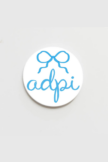 Alpha Delta Pi Greek Bow Button - 2.25 inch