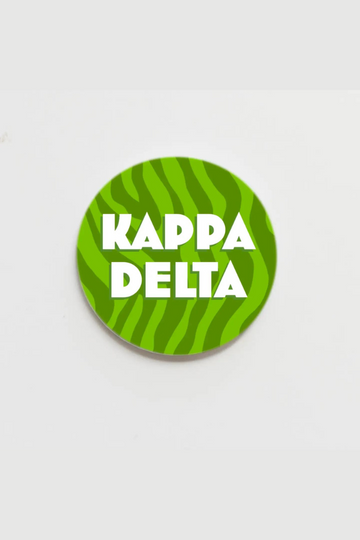 Kappa Delta Zebra Greek Button - 3 Inch