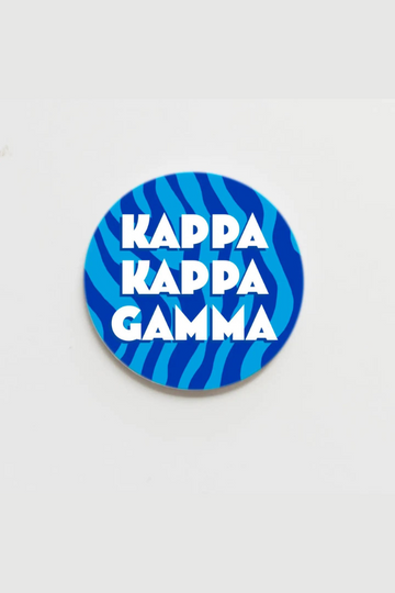 Kappa Kappa Gamma Zebra Greek Button - 3 Inch