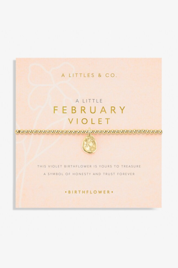 A LIttle 'Birth Flower' Bracelet - Gold