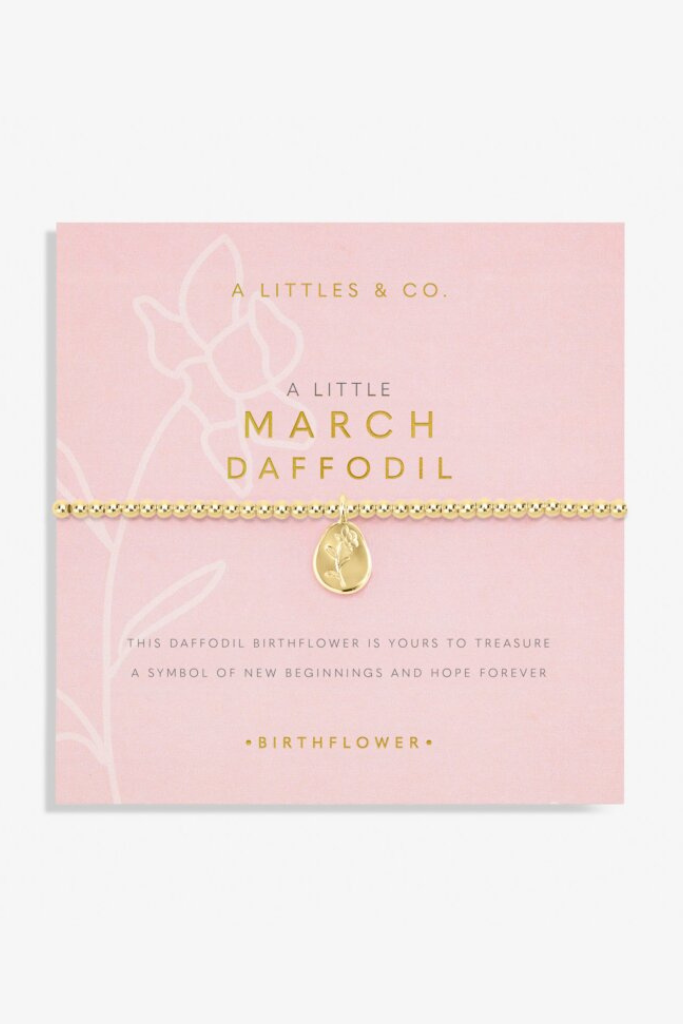 A LIttle 'Birth Flower' Bracelet - Gold