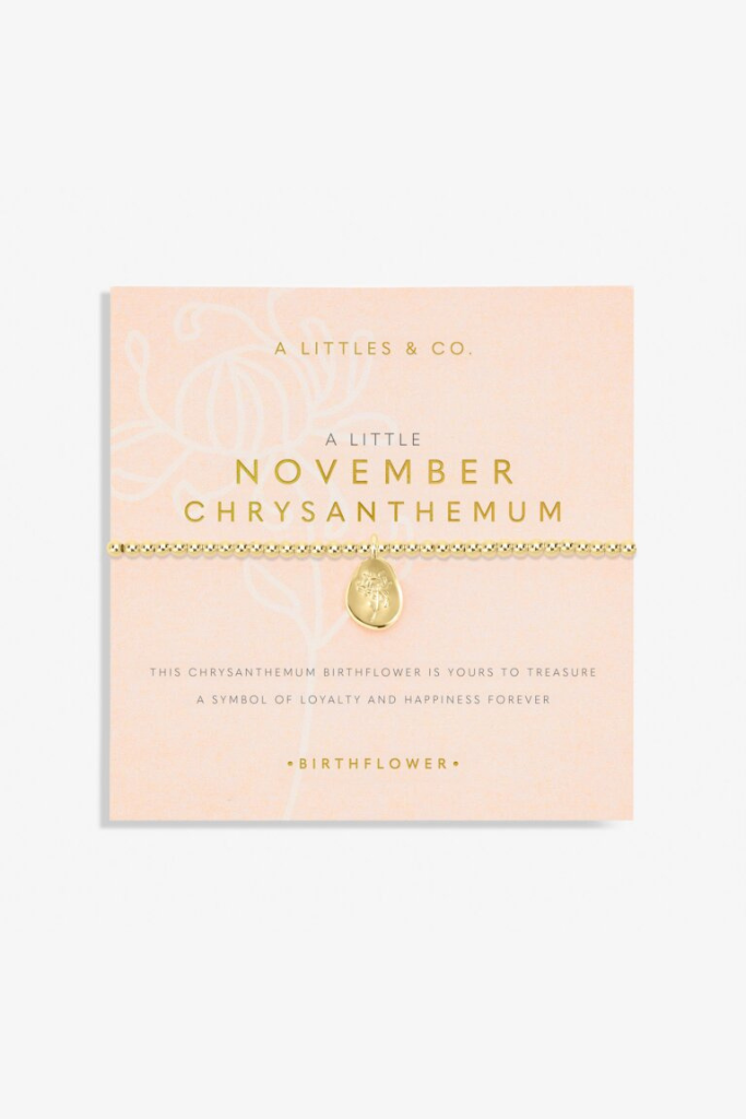 A LIttle 'Birth Flower' Bracelet - Gold