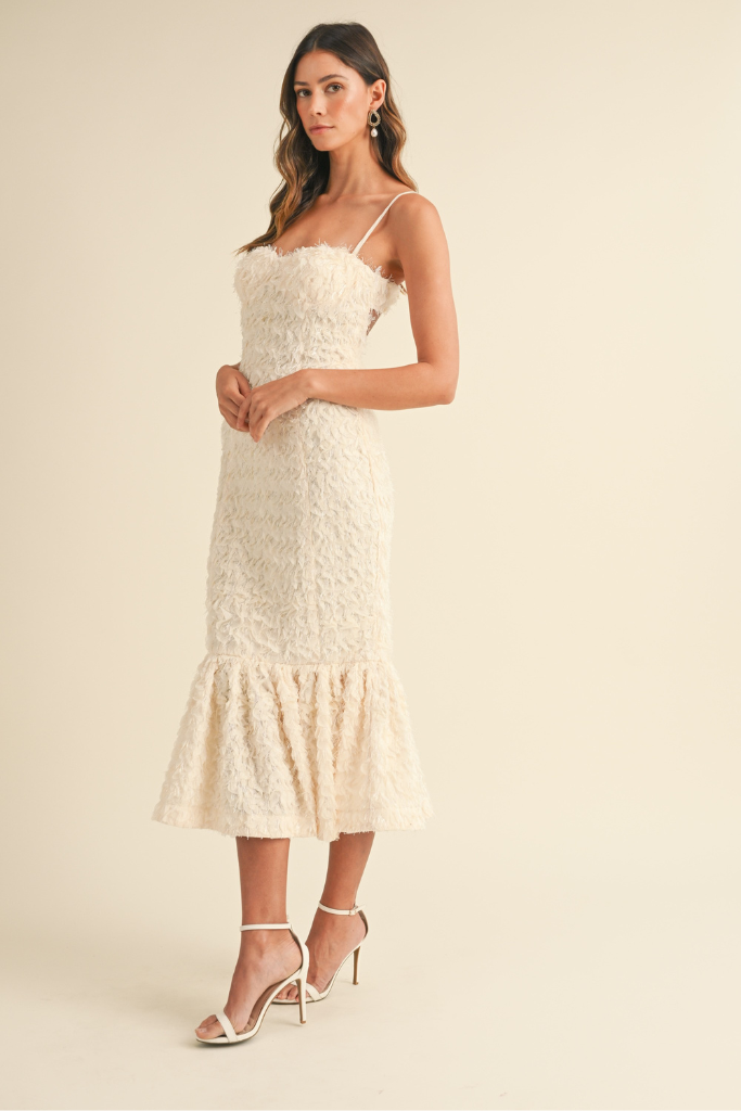 Wait And See Mid Dress - Cream