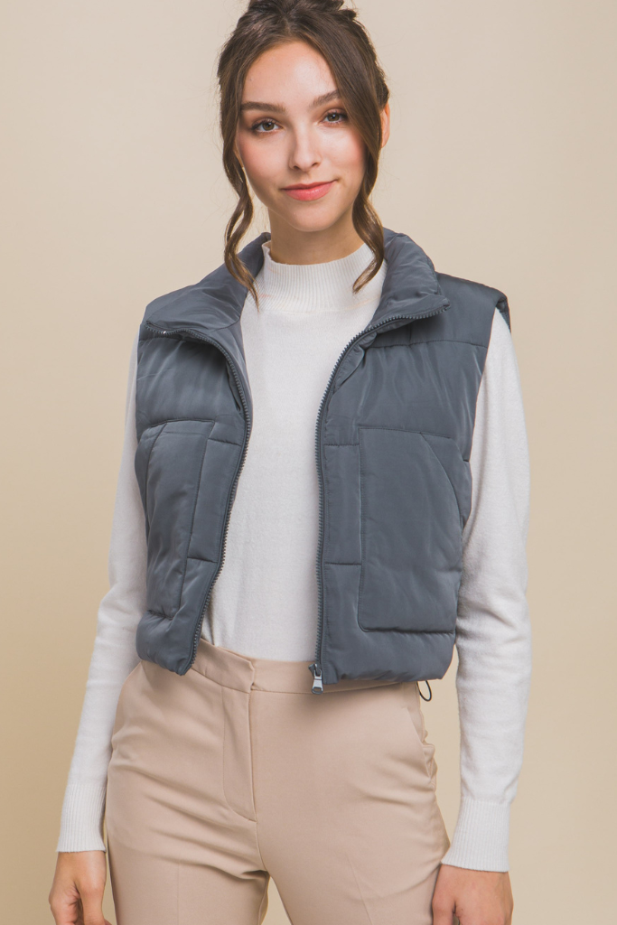 Best Bet Puffer Vest Grey