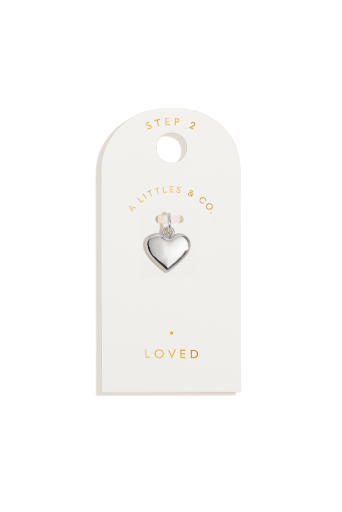 A Little Small 'Loved' Charm - Silver