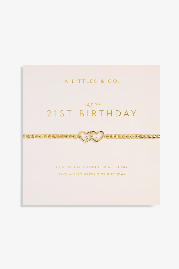 Forever Yours "21st Birthday" Bracelet - Gold