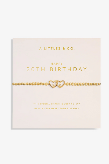 Forever Yours "30th Birthday" Bracelet - Gold