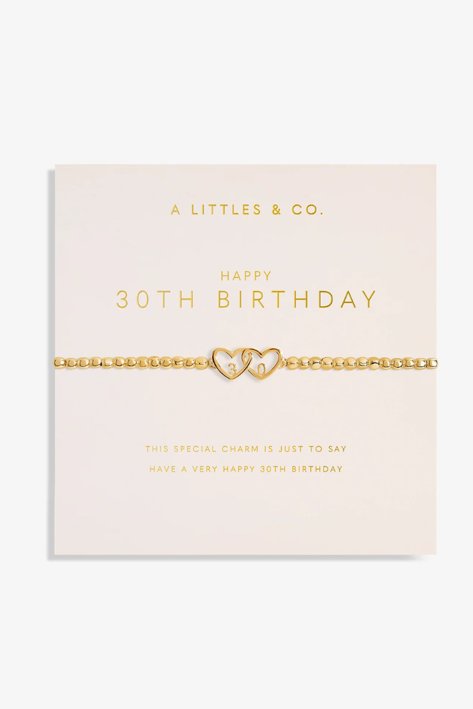Forever Yours "30th Birthday" Bracelet - Gold
