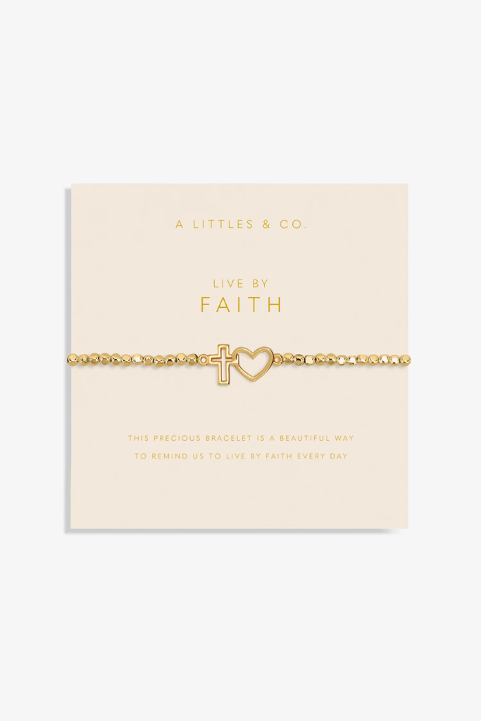 Forever Yours "Live By Faith" Bracelet - Gold